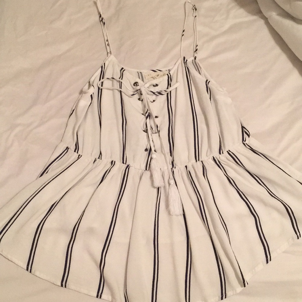 Black and whit stripped blouse